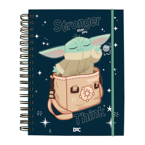 Caderno Smart Universitário 10 Divisórias Baby Yoda Star Wars 80 fls - DAC