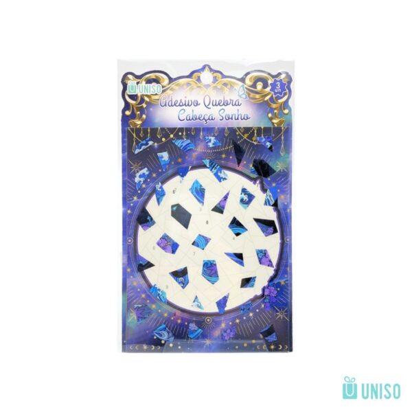 Adesivo Quebra-Cabeça Sonho Vitral 3 Peças 10,5x14,5cm - UNISO - UND