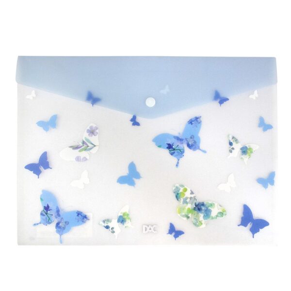 Pasta Malote A4 com Botão Butterfly Borboletas - DAC