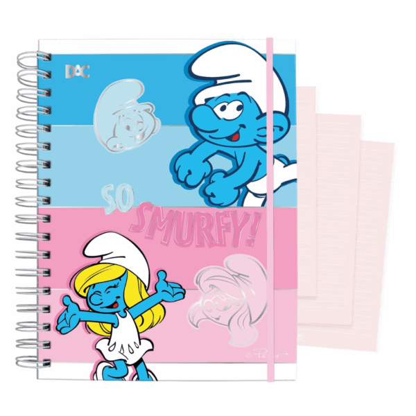 Caderno Smart Universitário 15 Divisórias Smurfs 140 fls - DAC