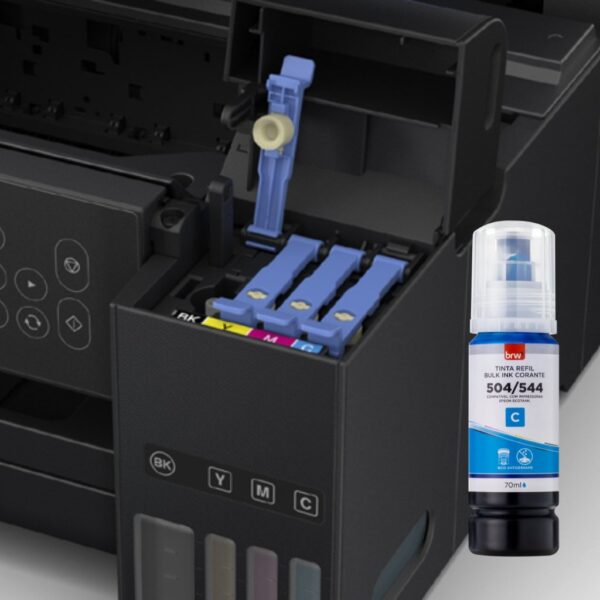 Refil de Tinta Impressora Corante 544 CIANO p/ Epson 70 ml - BRW - CX 1 UND