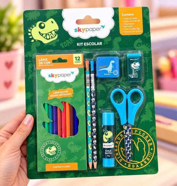 Kitão Escolar  DINO - SKYPAPER - BLISTER