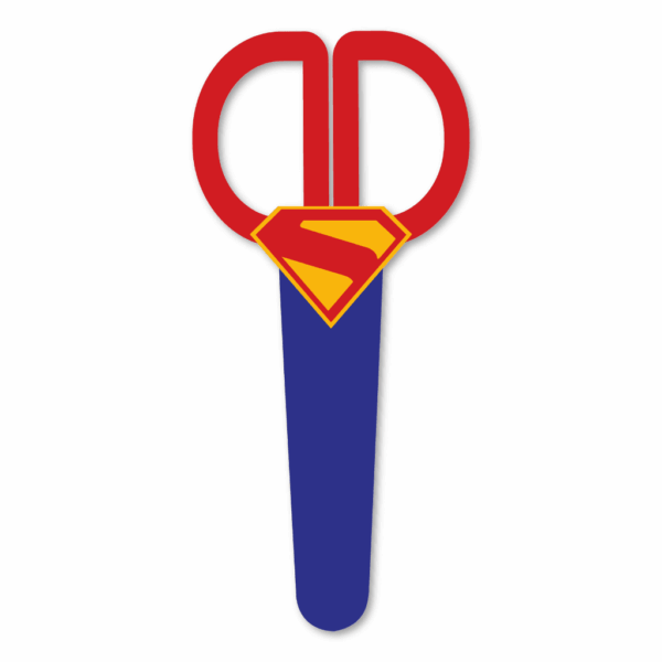 Tesoura Escolar Estampada C/ Capa Superman - LEO e LEO - BLISTER