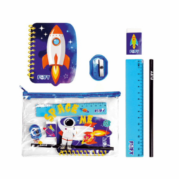 Kit Escolar Foguete Rocket 5 Peças - FOFY - UND