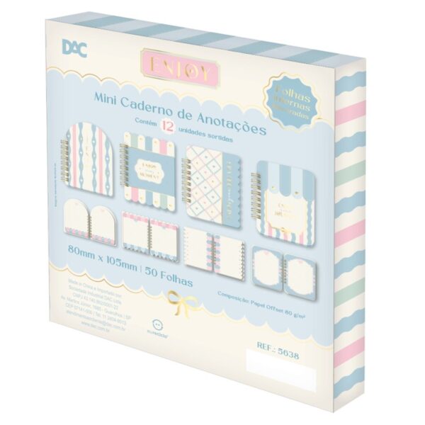 Mini Caderno Decorado Enjoy 50 Fls - DAC