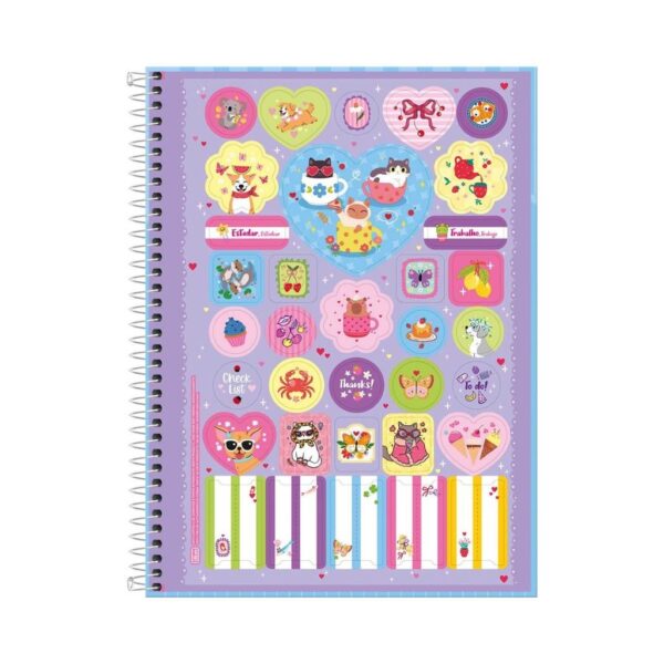 Caderno Espiral Capa Dura Universitário 1M Like+ Feminino 20x27,5cm 96 Fls - TILIBRA - UND