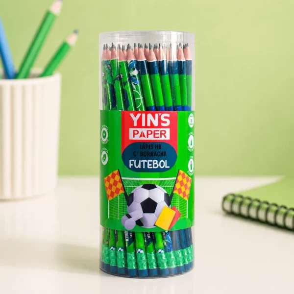 Lápis HB Futebol c/ Borracha – YINS PAPER – POTE 72 UND