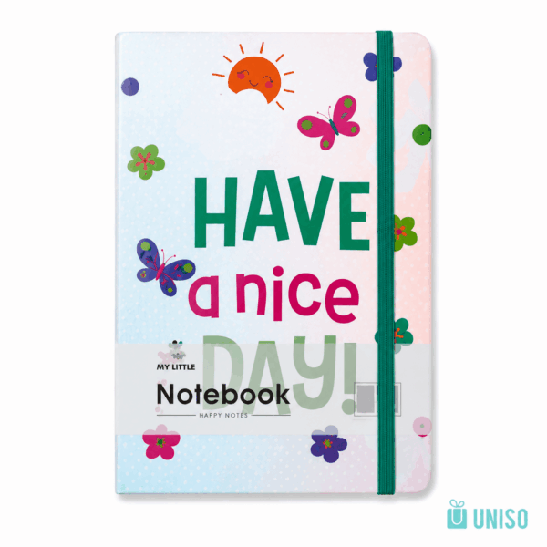 Caderno A6 Pautado Happy Day c/ Elástico 10,5x14,5cm 96 fls – UNISO – UND