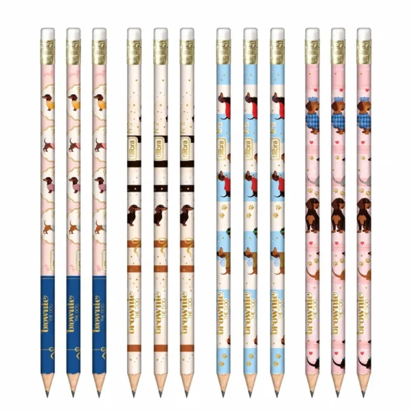 Lápis Redondo c/ Borracha N.2 Brownie The Dog - TILIBRA - PACOTE 12 UND