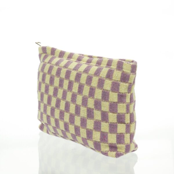 Necessaire Tricô ROXA E BEGE G 26x17x5 cm- FLORIE - UND