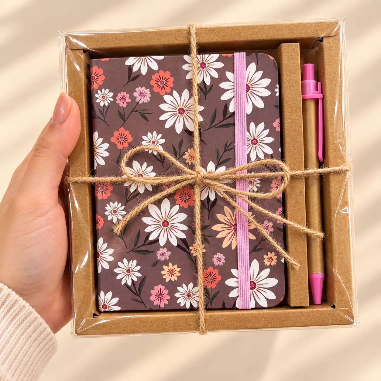 Kit Presente Floral Caderno + Caneta 15,5x17,5cm - IMPORTADO - UND