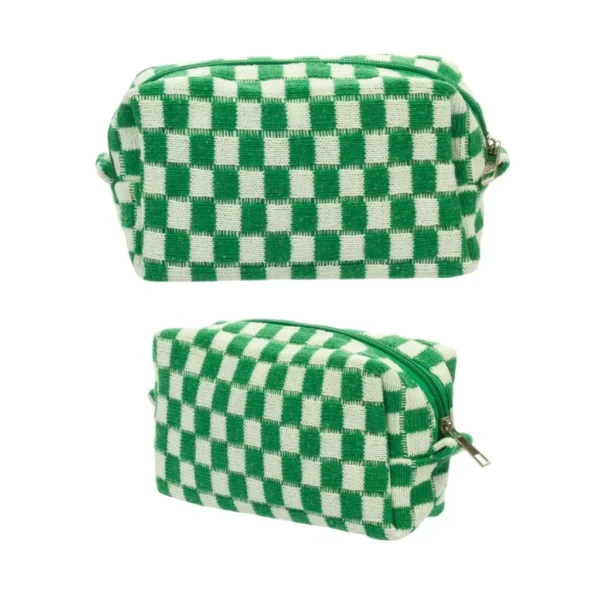 Necessaire Bauzinho Tricô VERDE 16x11x6cm - FLORIE - UND