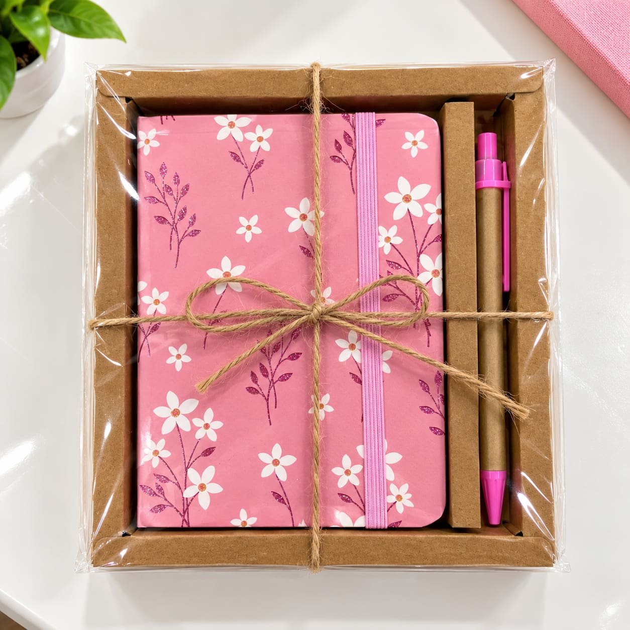 Kit Presente Floral Caderno + Caneta 15,5x17,5cm - IMPORTADO - UND