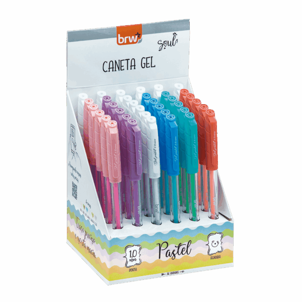 Caneta Esferográfica Gel Pastel 1.0mm - BRW - UND