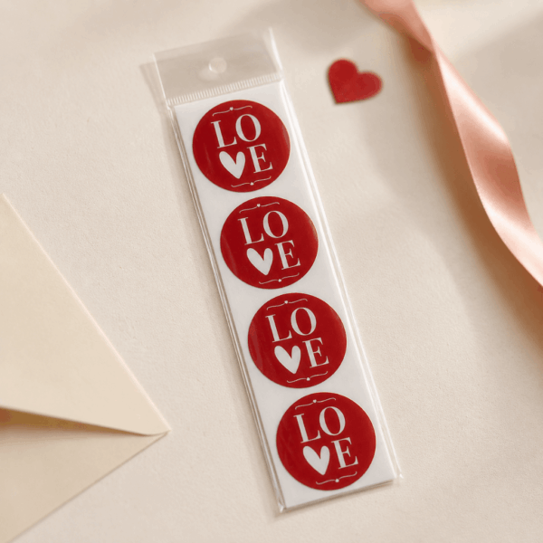 Cartela de Adesivos P/ Presente LOVE c/ 100 Adesivos - IMPORTADO - UND
