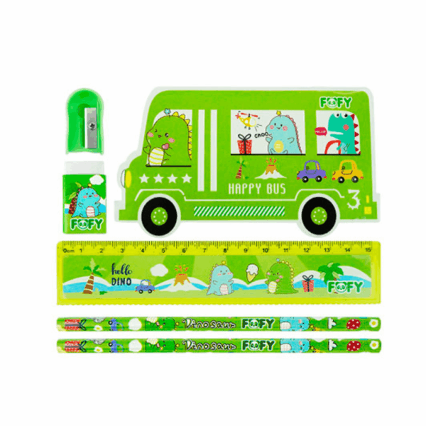 Kit Escolar Dino 6 Peças - FOFY - BLISTER