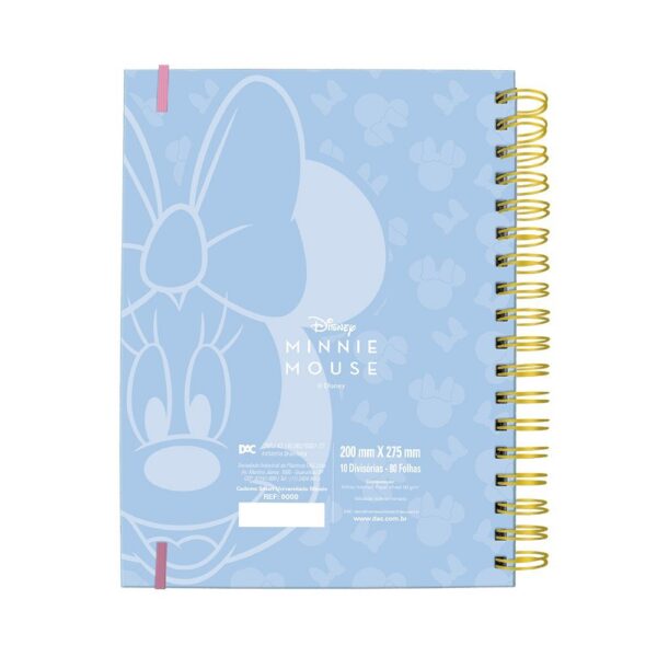 Caderno Smart Universitário 10 Divisórias Minnie Azul 80 fls - DAC