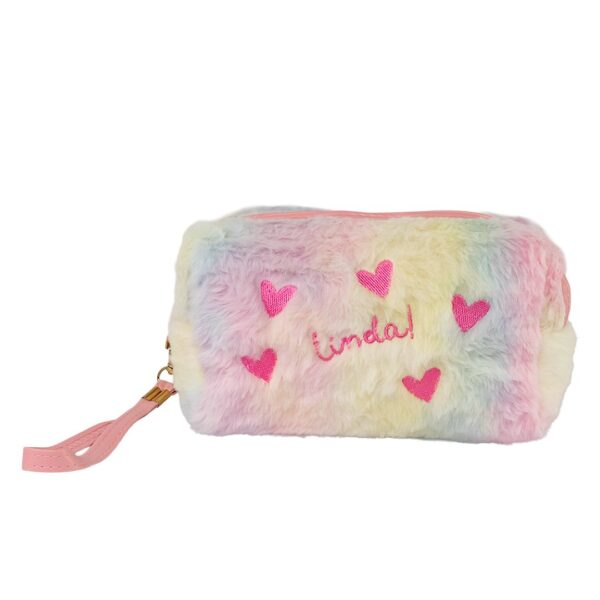 Estojo Necessaire Pelúcia "LINDA" 20x13x10cm - FLORIE - UND