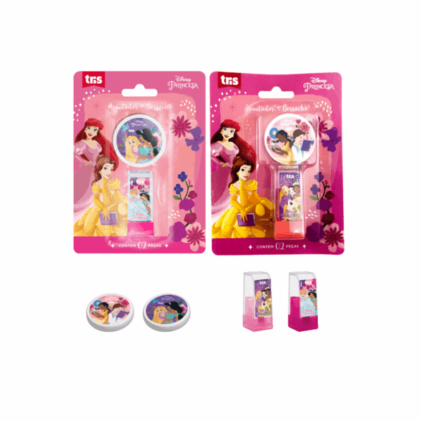 Apontador + Borracha Princesas - TRIS - BLISTER