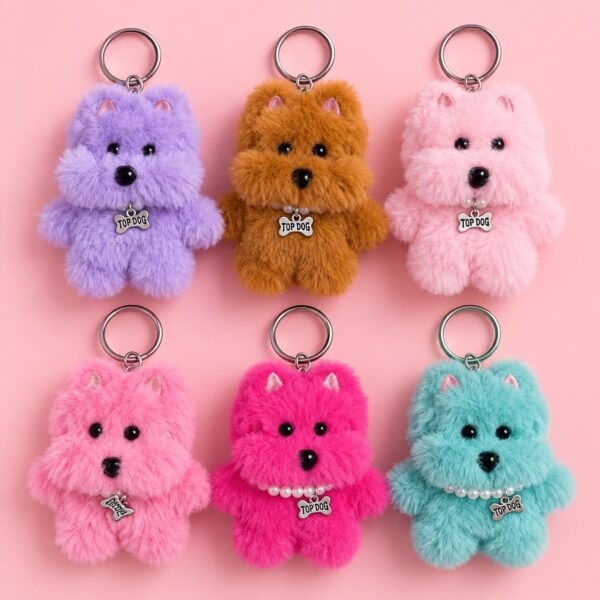 Chaveiro Tendência Charm Pelúcia Cachorrinhos Color - IMPORTADO - UND