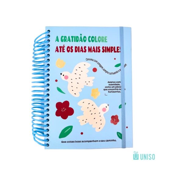 Caderno A5 Espiral Pautado Floresça 5,4x21,2cm 160 folhas - UNISO - UND