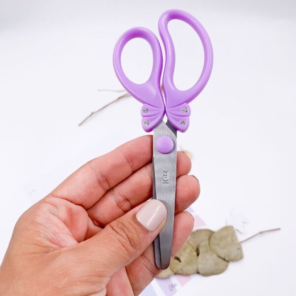 Tesoura fofa Borboleta Brilho 15 cm KAZ