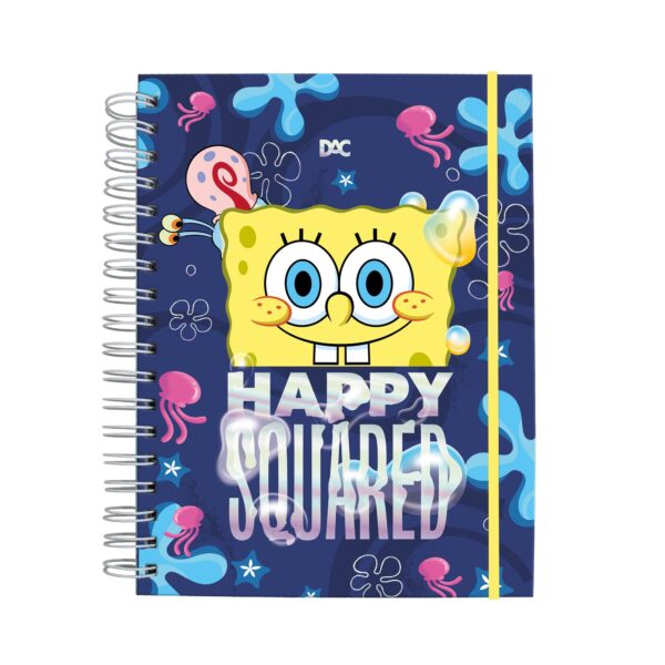 Caderno Smart Universitário 10 Divisórias Bob Esponja Azul 80 fls - DAC