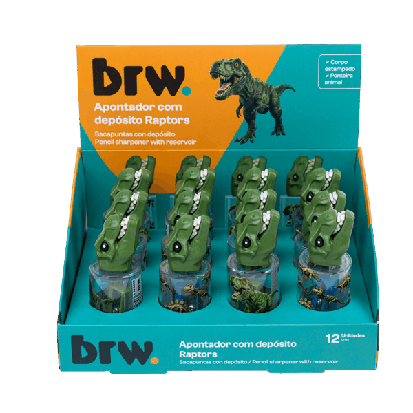 Apontador c/ Depósito e Ponteira Raptors - BRW - UND