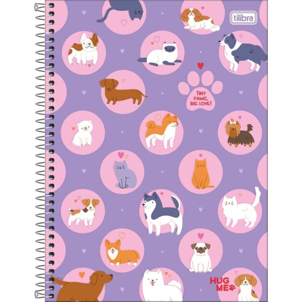 Caderno Espiral Universitário 1 Matéria Hug Me - TILIBRA - UND