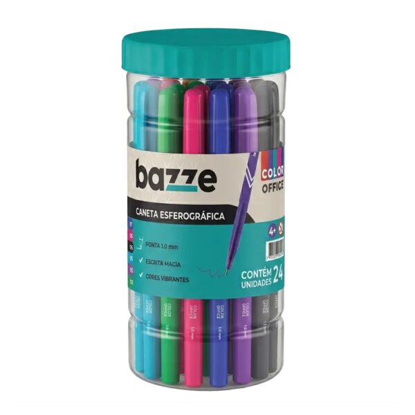 Caneta Esferográfica Color Office 1.0mm - TRIS BAZZE - POTE 24 UND