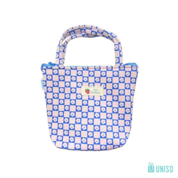 Mini Bolsa Transversal Flores e  Xadrex 15x6x3cm - UNISO - UND