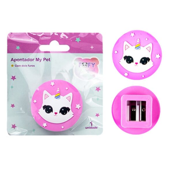 Apontador My Pet 2 Furos - FOFY - BLISTER