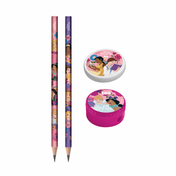 Kit Escolar 4 Peças Princesas - TRIS - BLISTER