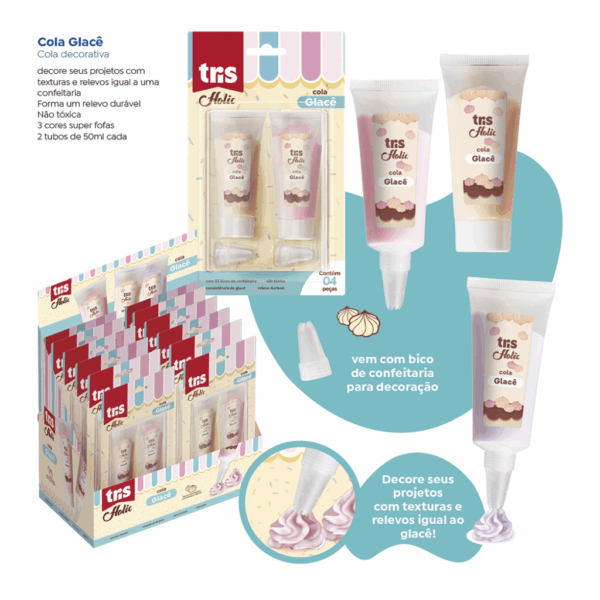 Cola Glacê Holic Docinhos Blister c/ 2 Peças - TRIS - BLISTER