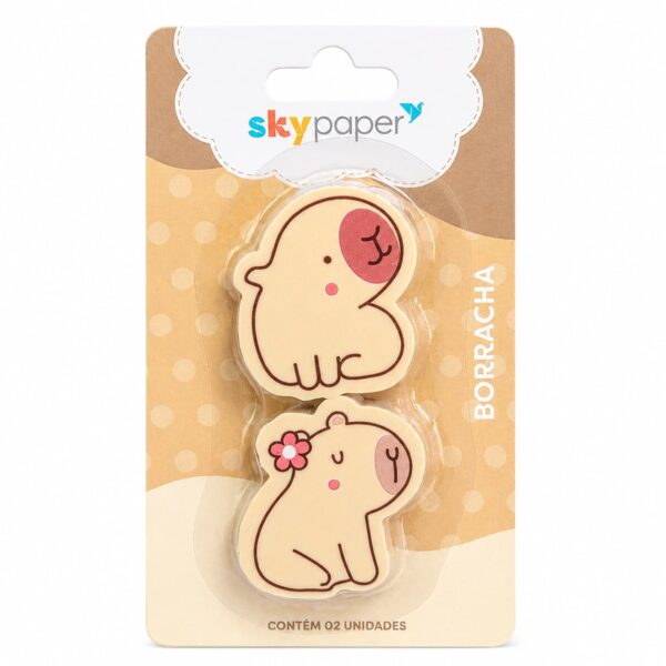 Borracha Capivara c/ 2 Und - SKYPAPER - BLISTER