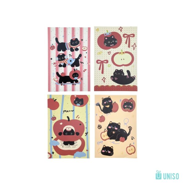Bloco Caderno A5 Apple Cat 14x21cm - UNISO - UND