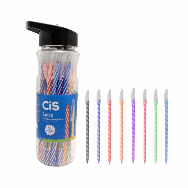 Caneta Esferográfica 0.7mm Spiro - CIS - POTE 24 UND