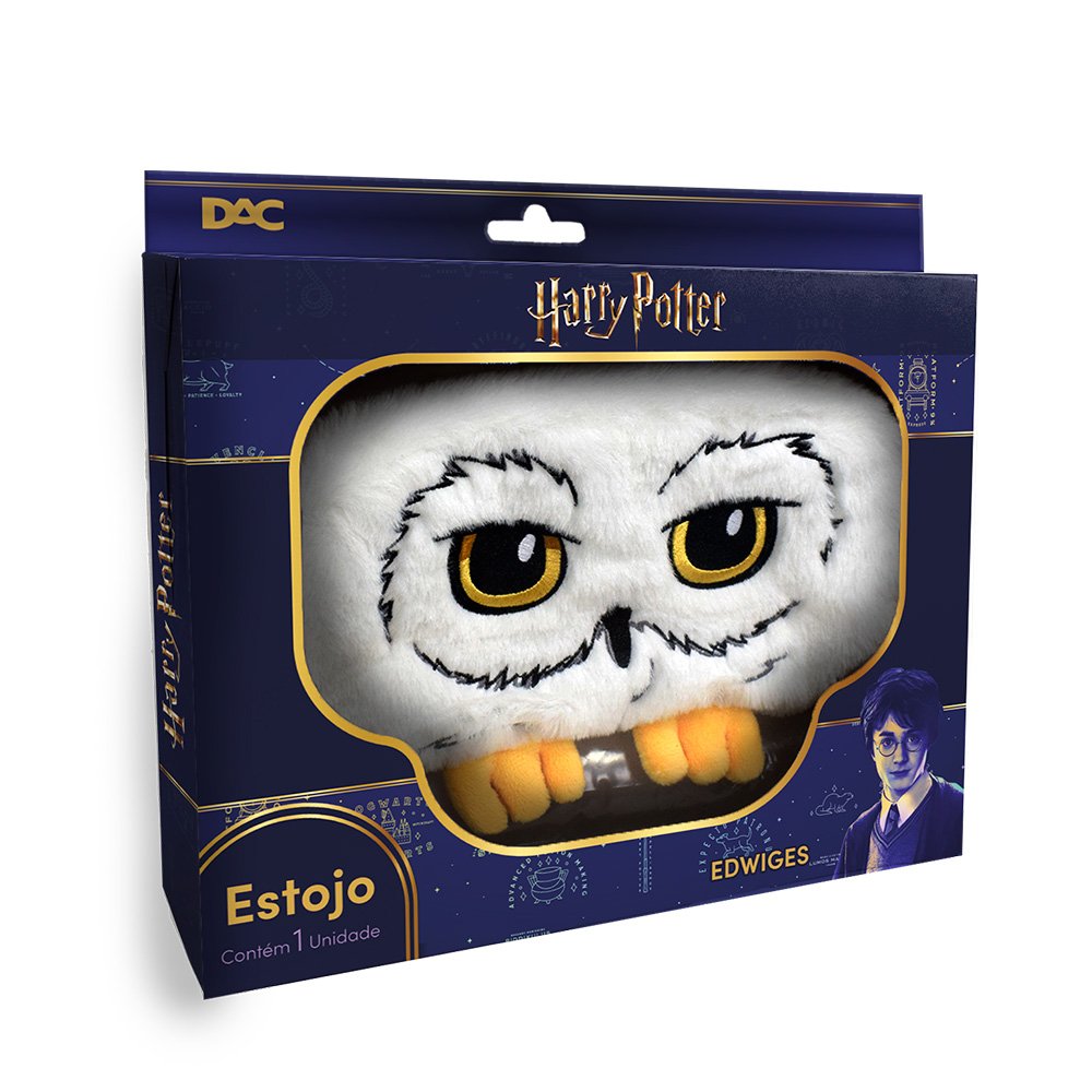 Estojo Fluffy Pelúcia Coruja Edwiges Harry Potter - DAC