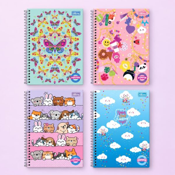 Caderno Universitário Espiral PEPPER FEMININO 10M 160 fls - TILIBRA - UND