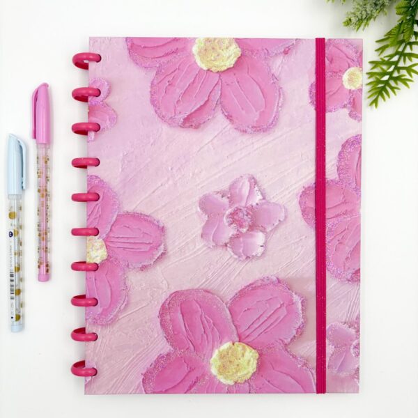 Caderno de Disco COLEGIAL Flores 10 discos - 19,8x25,5cm 80 fls - IMPORTADO - UND