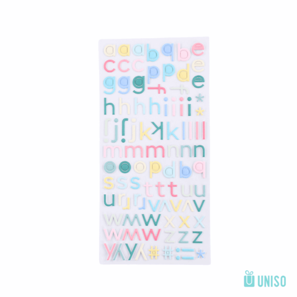 Cartela de Adesivos Lettering  – UNISO – UND