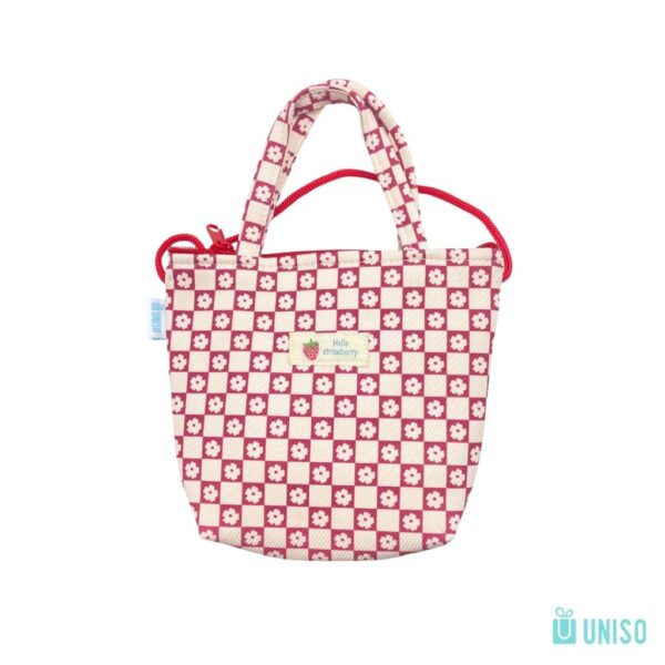 Mini Bolsa Transversal Flores e  Xadrex 15x6x3cm - UNISO - UND