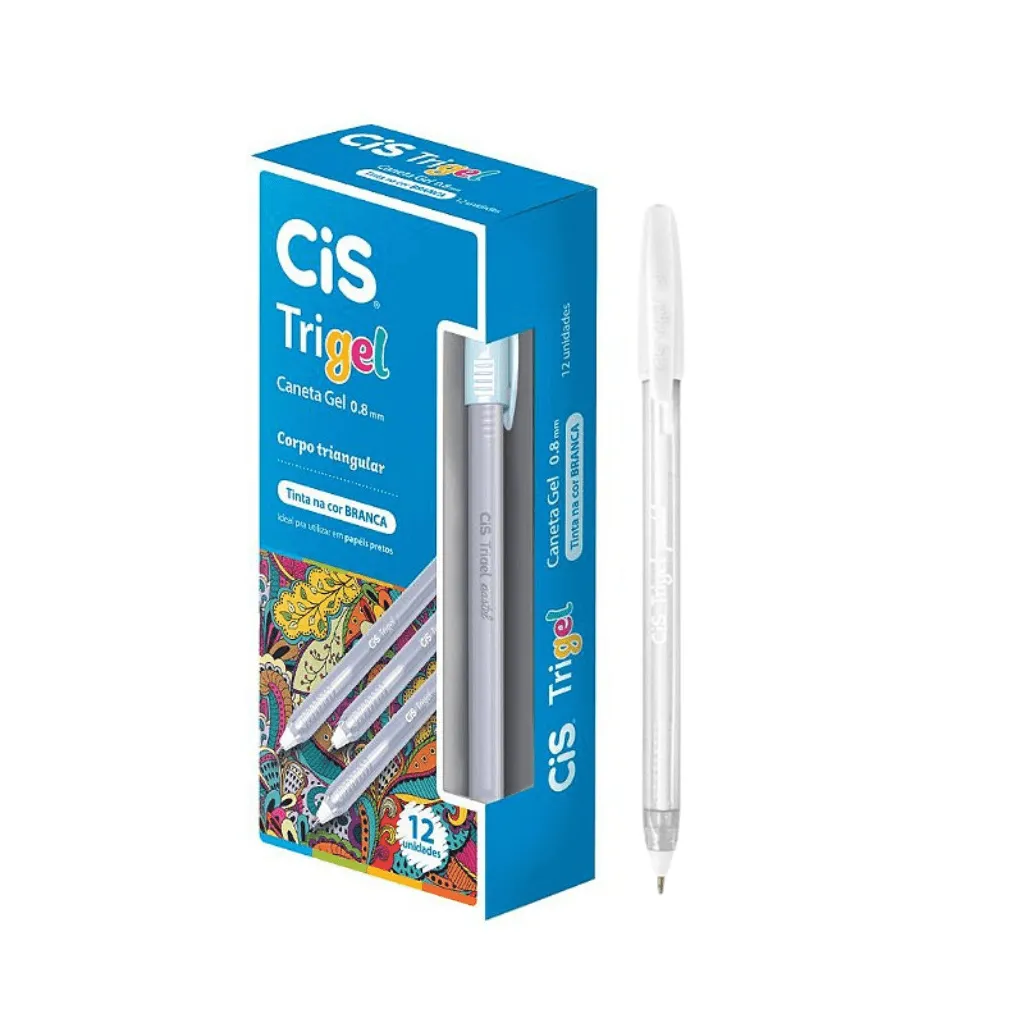 Caneta Trigel Branca 1.0 mm - CIS - CX 12 UND