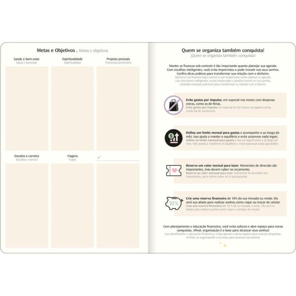 Planner Agenda Grampeado 17,8x25,4 cm WEST VILLAGE - TILIBRA - UND