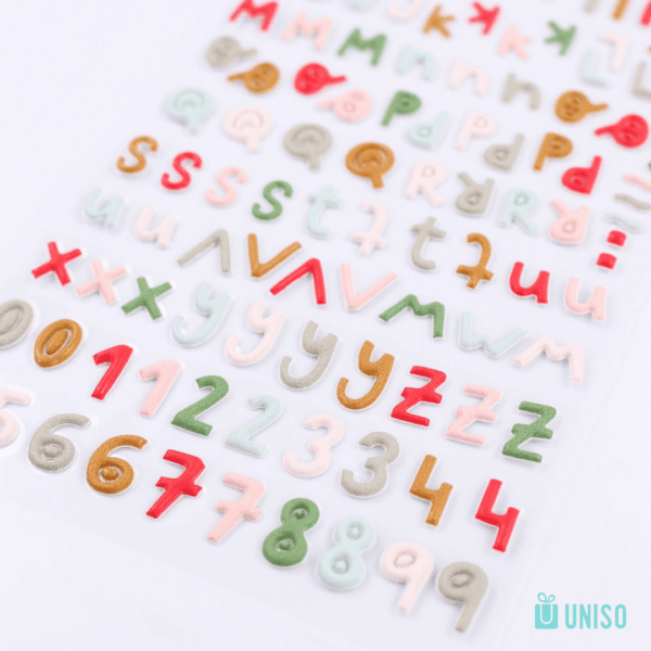 Cartela de Adesivos Lettering  – UNISO – UND