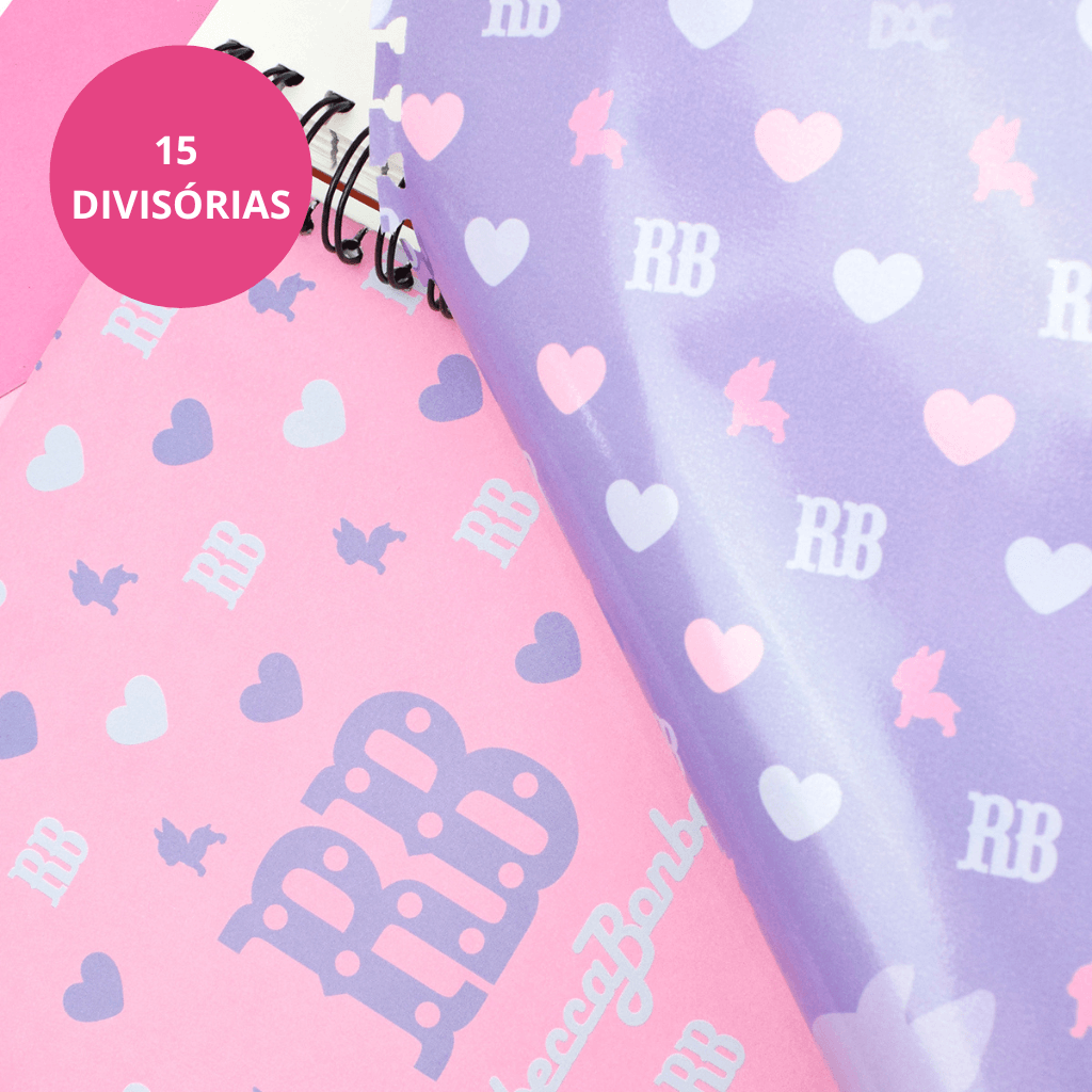 Caderno Smart Universitário 15 Divisórias Rebecca Bonbon 140 fls - DAC