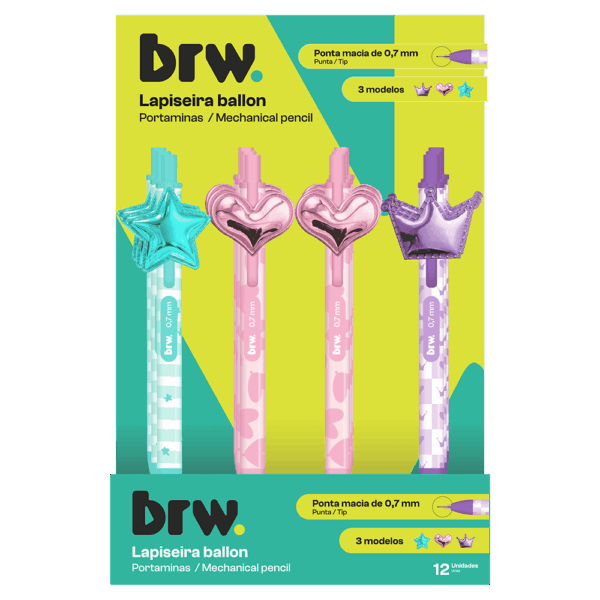 Lapiseira Plástica Divertida 0.7mm BALLON - BRW - UND