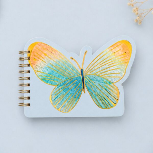 Caderneta Aramada Borboleta 14,8x10,3cm 60 Fls - SKYPAPER - UND