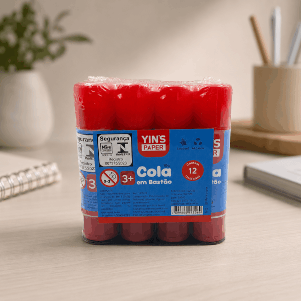 Cola Bastão 10G - YINS PAPER - CX 12 UND