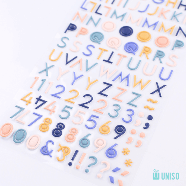 Cartela de Adesivos Lettering  – UNISO – UND